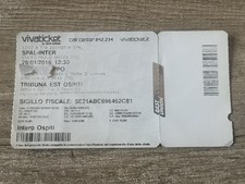 spal-inter Biglietto Calcio 2017/18(Juventus,Lazio,Roma,Milan,napoli)