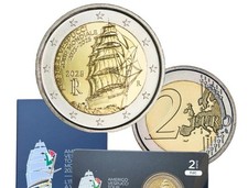 ITALIA  🇮🇹  2 EURO NAVE AMERIGO VESPUCCI TOUR MONDIALE 2025
