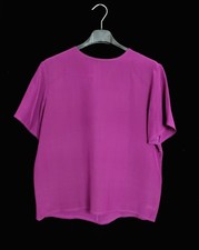 SILK & Company top sottogiacca in pura seta viola purple 100% silk blouse blusa