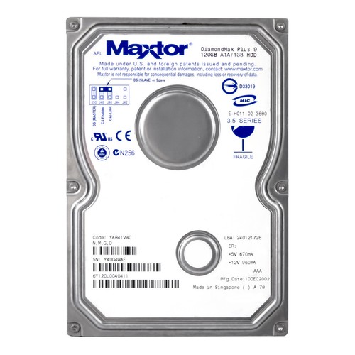 Maxtor diamondmax plus 120 - maxtor, 9