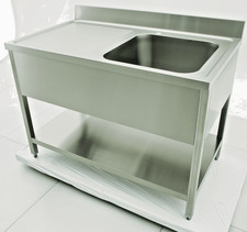 Lavello 1 vasca in acciaio