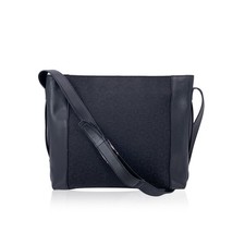 Autentica borsa a tracolla Celine vintage in tela di macadam nera