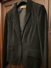 Blazer In Velluto Blu A Pois