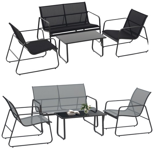 Outsunny set esterno - esterno, 4pz