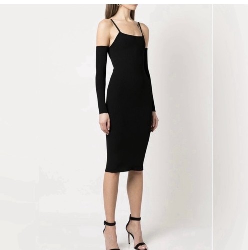 Abito nero con - , spalline