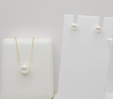 Aleure Precioso set collana e borchie perle FWC oro 18 carati su argento