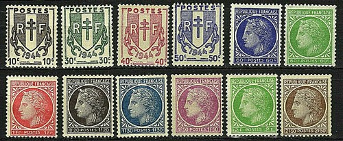 Serie timbres 670 681 - serie,