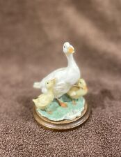 Adorabile statuina Giuseppe Armani mamma con anatroccoli bambino usata