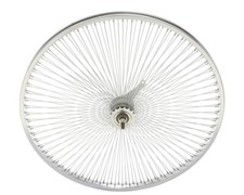 Cerchio bici cromato F&R Vintage Lowrider 26" acciaio sottobicchiere ruota 144 raggi 14g