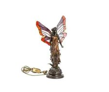 Lampada da tavolo stile Liberty Tecnica Tiffany originale Vetro colorato 60 W