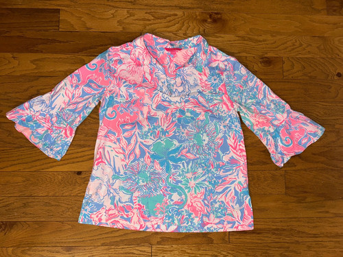 Lilly pulitzer top pink blue - pulitzer,