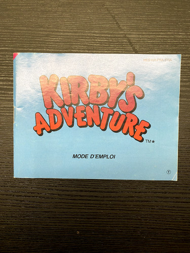 Notice seule kirby adventure - notice,