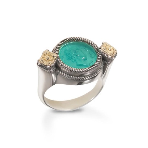 Anello argento oro con - oro,