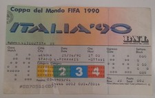 Biglietto Ottavi Finale Mondiali  calcio ITALIA 90 
