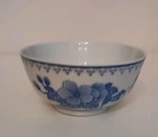 Ciotola Per Riso Porcellana Bianca E Blu Cinese Di Jingdezhen Vintage