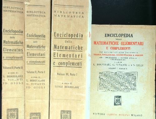 Enciclopedia delle matematiche - enciclopedia,