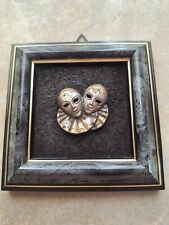 Maschere uomo e donna intrattenitori Metallo Strass Legno Parete 3D Art Velluto