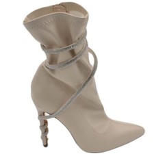 Tronchetti donna a punta beige