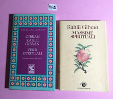 KAHLIL GIBRAN-VERSI SPIRITUALI + MASSIME SPIRITUALI (2 LIBRI)-GUANDA 1994/1995