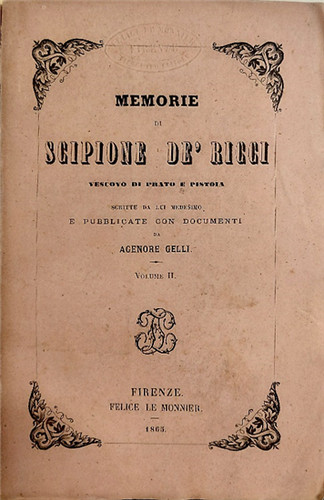 Scipione ricci memorie - -,