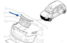 1x GUARNIZIONE TRA GRIGLIA RADIATORE E MODANATURA FIAT SEDICI ORIGINALE 71747543