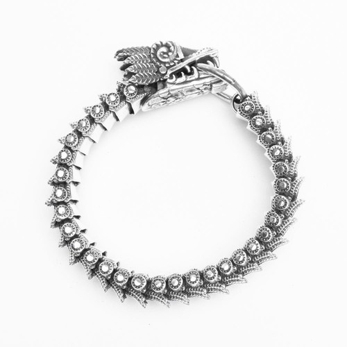 Bracciale quetzalcoatl argento - bracciale,