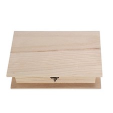  Baule portaoggetti a forma di libro: contenitore in legno con cerniera -