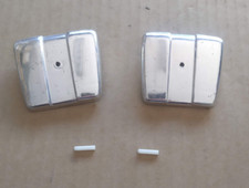 COPPIA (2 PZ.) MOSTRINE COPRICERNIERA CROMATI PORTELLONE FIAT 127 SPECIAL 1°