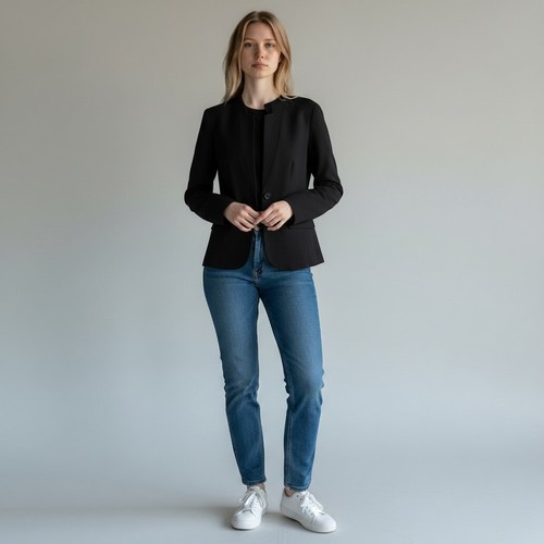 Zara basic black stand collar - zara,
