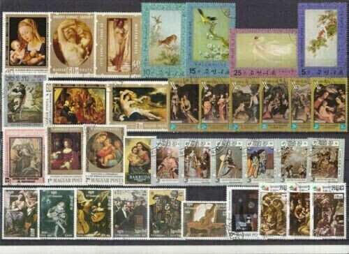 Arte lotto francobolli con - francobolli,