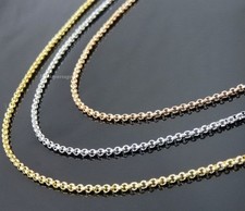 Collana in acciaio inox pois 2-3 mm larghezza 10 -120 cm collana ciondolo catena rolo unisex