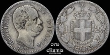 ITALY, Umberto I, 2 Lire 1881