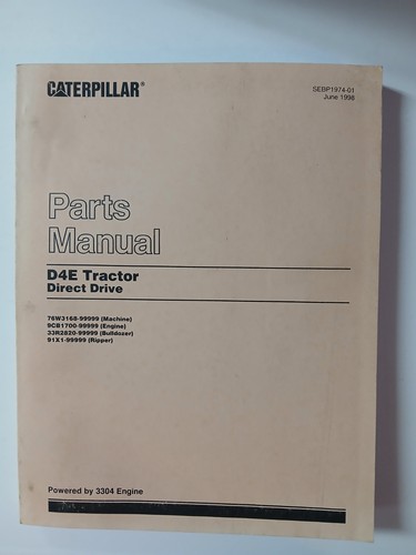 Catalogo manuale ricambi dozer
