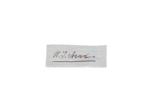 William thomas stead autografo - william,