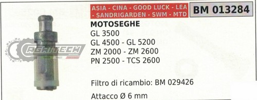 Filtro olio motosega cinese - filtro,