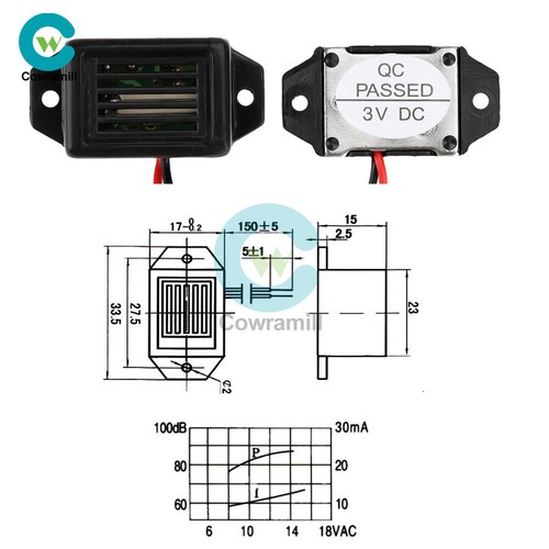Dc3v 12v 85db mini - 12v,