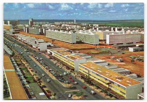 Brasilia main avenue aerial - brasilia,