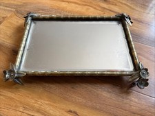 Vintage Brass Mirror Tray