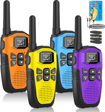 Walkie-Talkie Bambini Ricaricabili, Radioline Woki Toki 3 Pezzi,16 Canali Carica