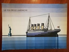 Poster originale di Flavio Costantini "La via delle Americhe"