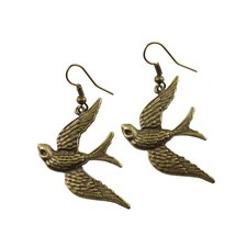 Orecchini rondini oro antico