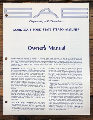 Amplificatore sae mark xxxib - mark,