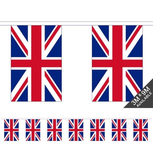 Union jack fabric bunting - union, 9m
