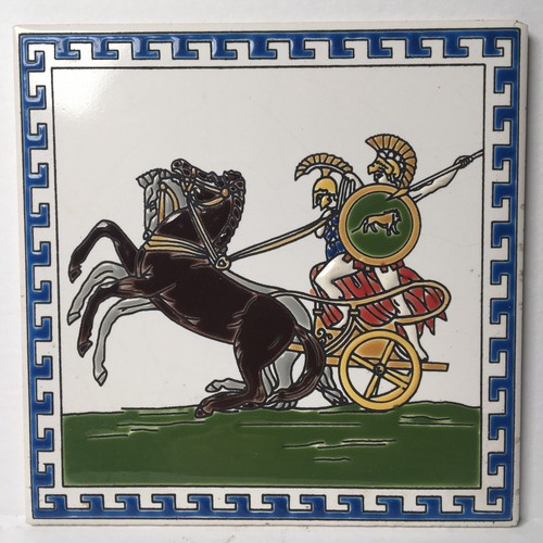 Piastrella decorazione carro