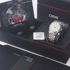 Oris Artlier Piccoli Secondi Puntatore Data 7666 Automatico Ss Argento 44mm Uomo