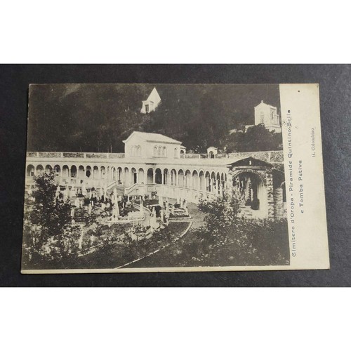 Cartolina cimitero oropa - cimitero,