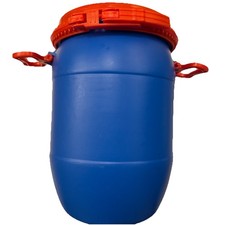 Fusto per alimenti blu aperto