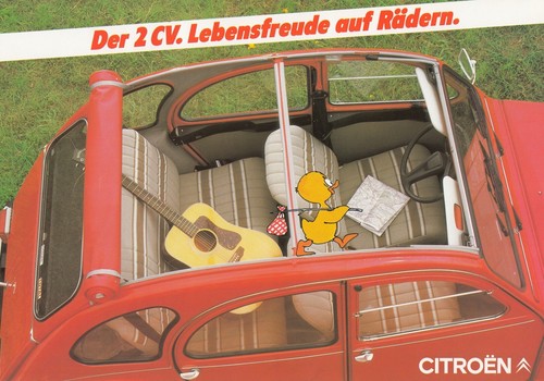 Brochure depliant citroen 2cv - citroen,