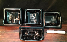 Accessorio Arredo Bagno ECAS SIRENA in Ceramica SET 4 PEZZI Anni 60 Vintage