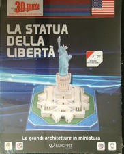 LA STATUA DELLA LIBERTA'. 3D PUZZLE. 31 PZ. LE GRANDI ARCHITETTURE IN MINIATURA